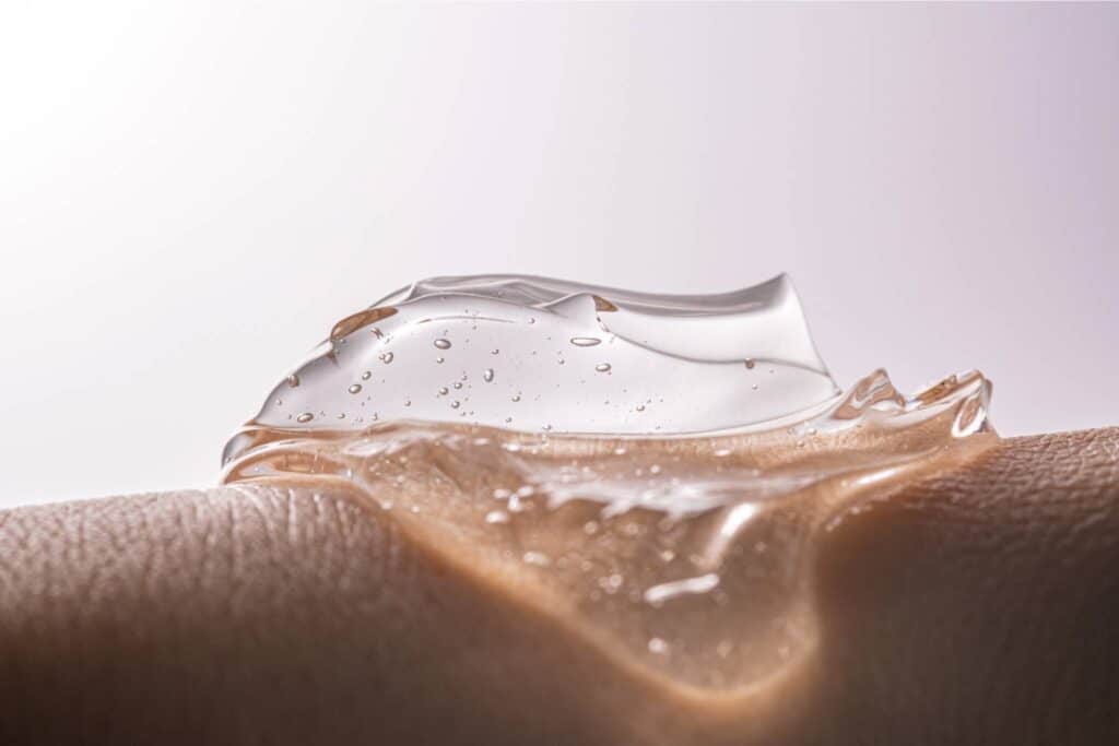 Textura del gel conductor facial